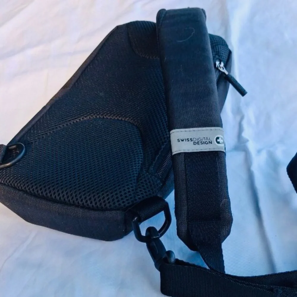 Swiss Tech Black Minimalist Sling Backpack NWOT
